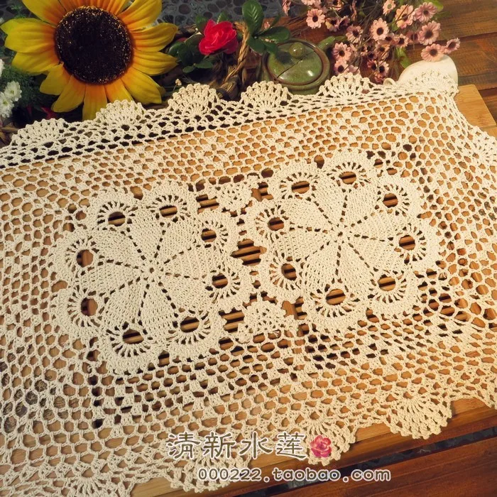 Хлопок крючком диван подлокотник чехол кружева doilies Ностальгический Винтаж хлопок украшение обеденный стол коврик чехол