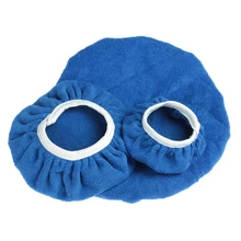 9-1" /7"-" /5-6" микрофибра мягкая Синяя круглая полировальная машинка для полировки воска полировщик капота Полировочная накладка Крышка рукавицы инструменты для ухода за краской автомобиля