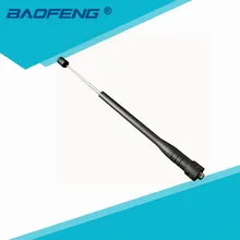 2 pçs haste telescópica ganho antena dupla banda uhf/vhf para baofeng walkie talkie rádio portátil UV-5R BF-888S UV-5RE UV-82 UV-3R