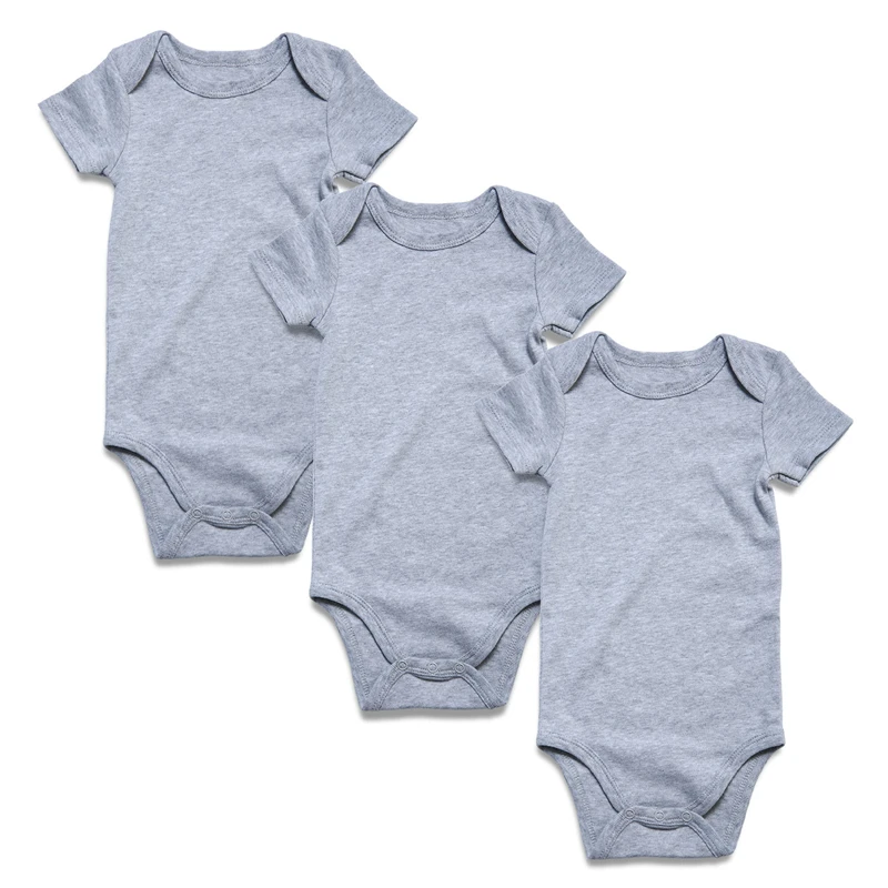 gray baby bodysuit short sleeve