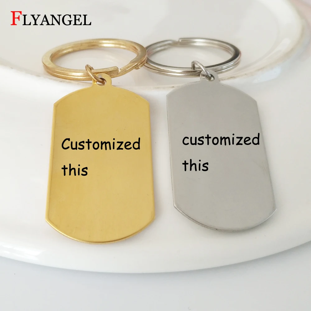 

1pcs Customized Keychain Printed Text Phrase Letter Women Men Key Chains Rings for Family Member Lover Cuople Gifts