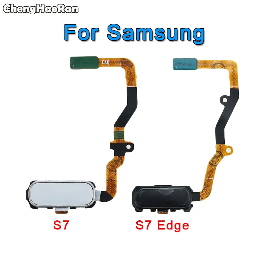 ChengHaoRan Touch ID гибкий кабель для Samsung Galaxy S7 SM-G930 Edge SM-G935 Back Home Button Датчик отпечатков