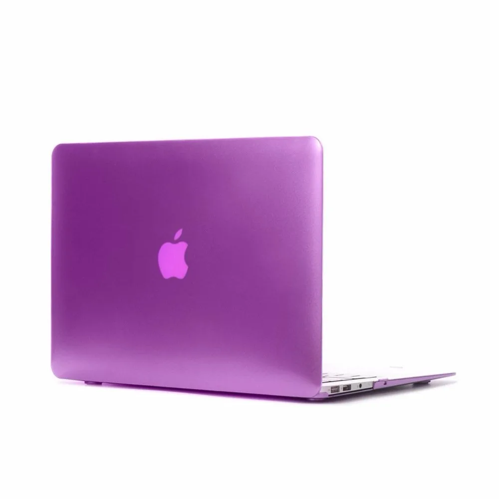

2019 New Rubberized Matte Metallic Hard Cover Case+Silicone Keyboard Cover For Apple Macbook Air 13 inch Model:A1369 and A1466