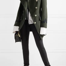 Новинка UK, весенне-зимнее женское однобортное пальто в стиле милитари, шерстяное пальто и куртка, женская верхняя одежда, manteau femme abrigos mujer