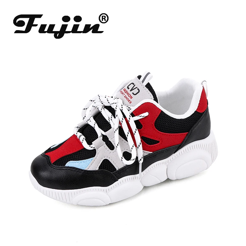 

Fujin Old Shoes Women 2019 New Wild Students Thick-soled Cakes Mesh Breathable Casual Shoes Ins Super Fire Flat Shoes