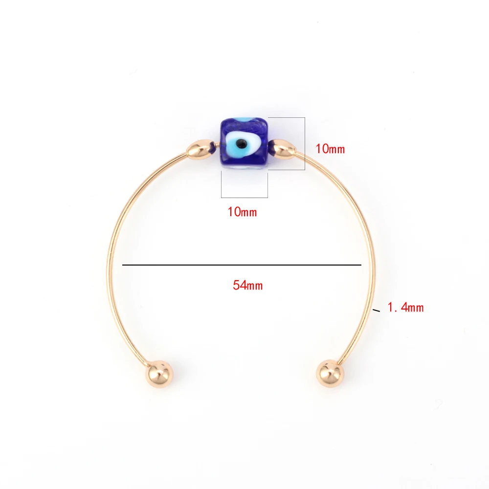 Браслет на запястье из стекла «Счастливый глаз», «сглаза», браслет на запястье, сердце, золото, медь, браслет, роскошные ювелирные изделия для женщин, женский браслет, регулируемый EY6240