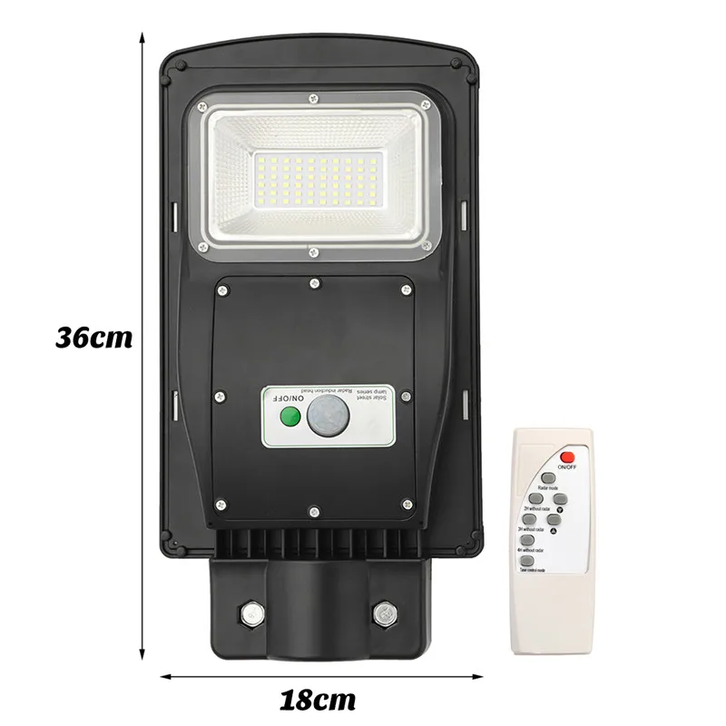 

30W LED Solar Street Light Wall Lamp Radar Induction Outdoor Timing Lamp+Remote Waterproof Security Lamp for Garden Yard