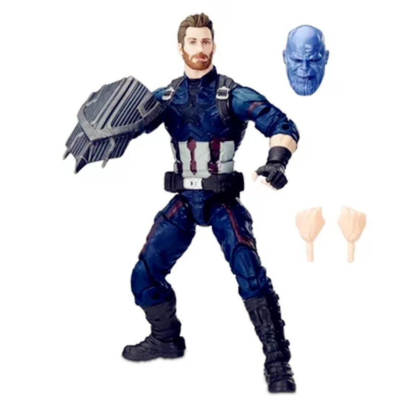 

Avengers:Infinity War Superhero Steve Rogers Captain America Shield Thanos Mask PVC Action Figure Model Toy G1188