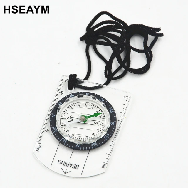 Hseaym Map Footage Drawing Scale Compass Survival Tool Buckle Car Camping Hiking Pointing Guide Portable Handheld Compass In Compass From Sports
