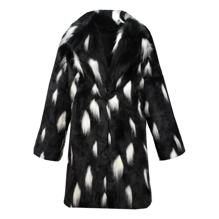 

S-6XL New Fashion High Imitation Fox Fur Coat Winter Clothes Plus Size Warm and Thick Trench Men Overcoat