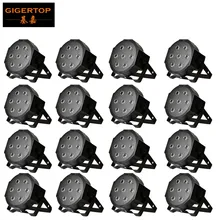 Компактный 16 шт./лот светодиодный мигающий свет, мини RGBW 4в1 ступенчатый стробоскоп 90 Вт Мега квадпар профиль 7*12 Вт светодиодный S для диско КТВ TP-P07A