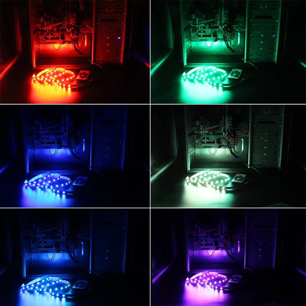 Vibrant LED Strip Light with Wireless Remote Control – 12V RGB SMD 5050