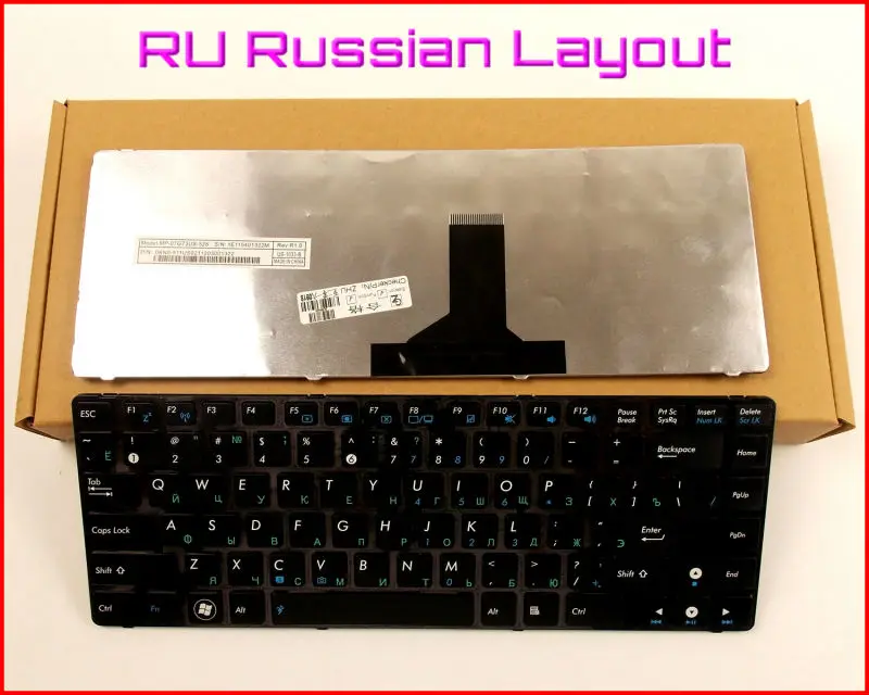 Новая российская клавиатура версия для ASUS X42DE X42JE X42JV X42DQ P42Z P42J P43 P43S P43SJ N43EI N43E ноутбука с черной рамкой