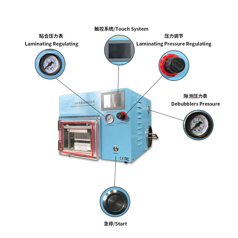  Curved screen lamination and defoamer Machine LCD Edge Laminating Machines TBK-508 For Samsung S6 S