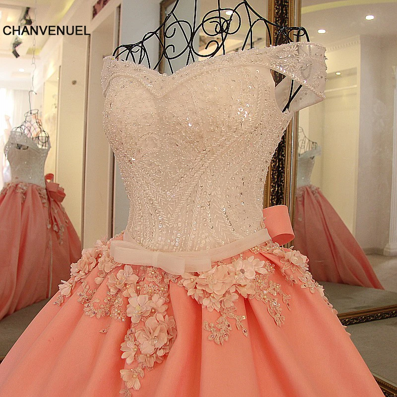 LS32410 Luxury evening dresses with crystals satin sweetheart corset back vestido longo de festa peach color evening dress long LS32410 Luxury evening dresses with crystals satin sweetheart corset back vestido longo de festa peach color evening dress long