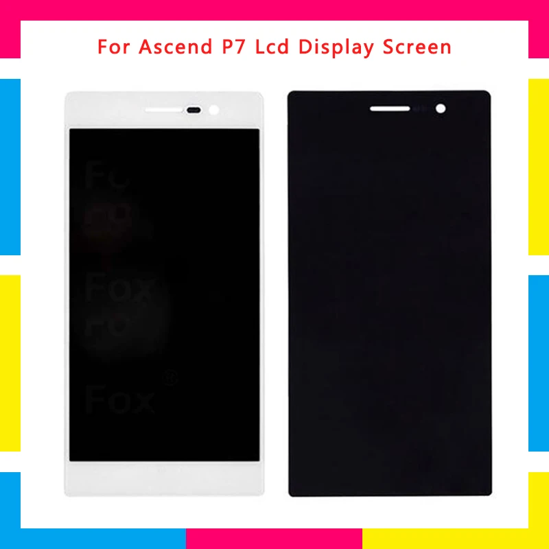 

Replacement LCD Display Screen With Touch Screen Digitizer Assembly For Huawei Ascend P7 Black White + Tracking code