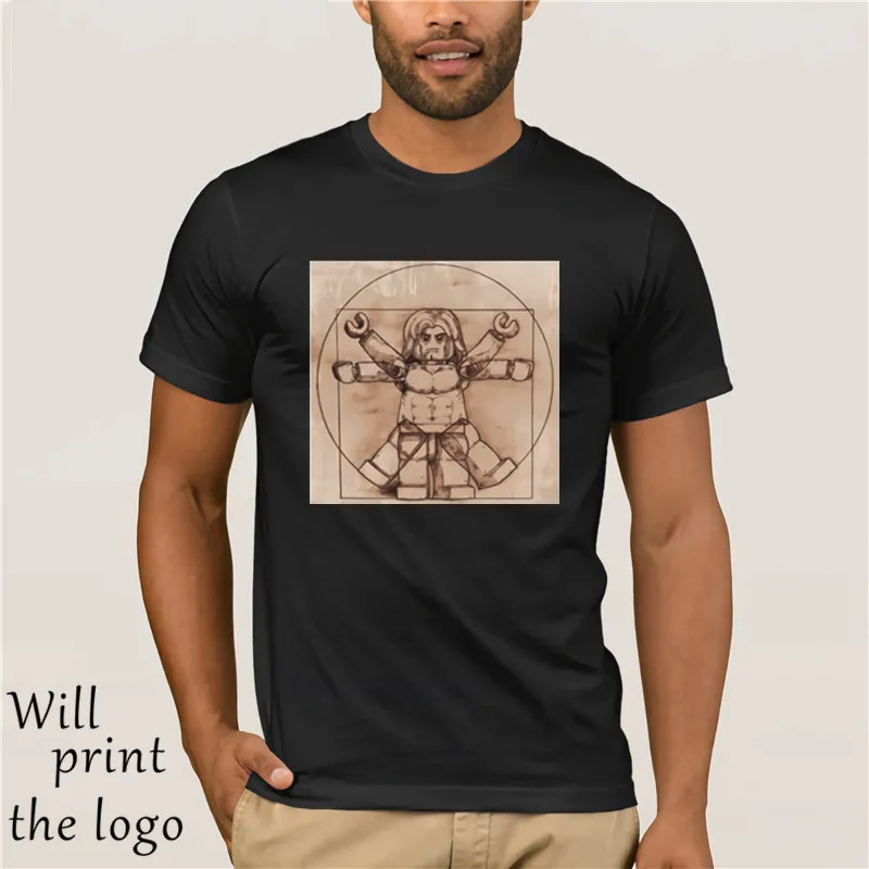 

T-SHIRT MAGLIA CARICATURA LEGO VITRUVIANO VITRUVIO LEONARDO DA VINCI S-3XL 100% Cotton Short Sleeve O-Neck Tops Tee Shirts