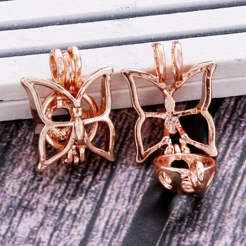 

4PCS/Lot Aromatherapy Locket Pearl cages Necklaces Diffuser Necklace Pendant Perfume Essential oil Aromatherapy Necklace