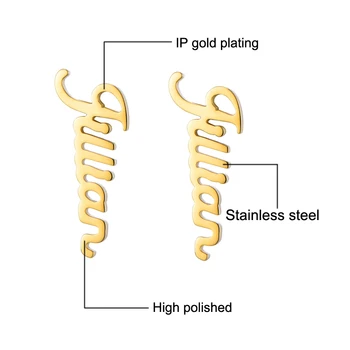 

Personalized Name Stud EarringsCustom Name Earrings Custom Jewelry Custom Earrings Women Customized Gift For Her