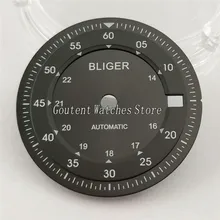 28,5 мм черный циферблат Калибр ETA 2836/2824 2813/3804 Miyota 82 серия Движение A901-1