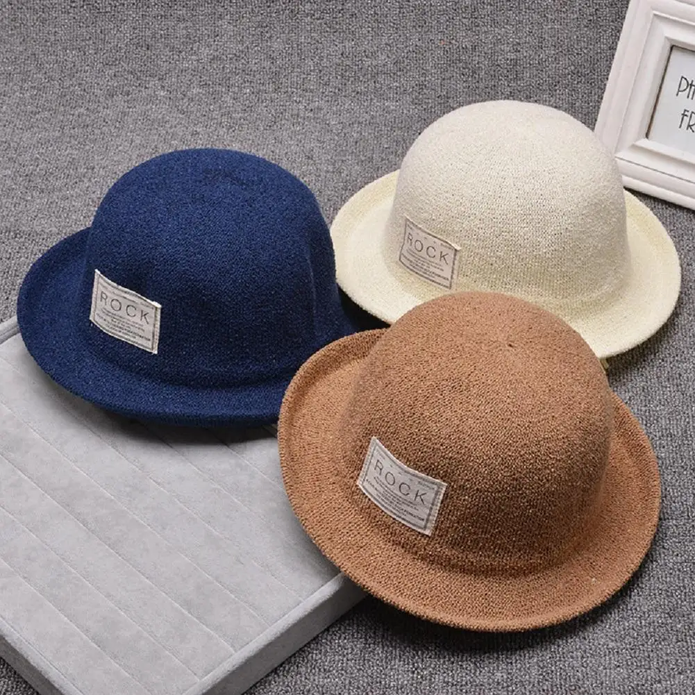 

Summer Ladies Beach Hat Wide Along The Round Visor Hand-woven Rattan Woven Hat
