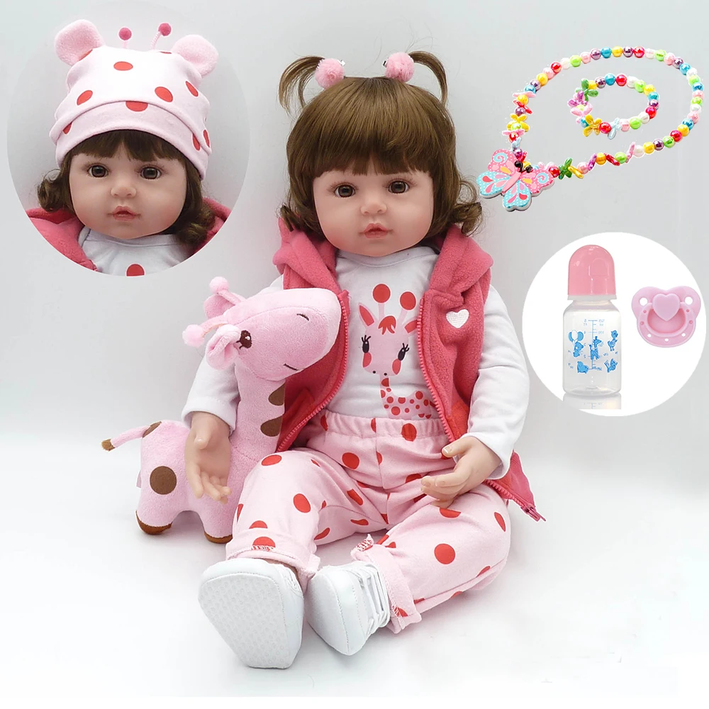 

NPK 60cm very big 6-9Month reborn tollder Girl doll Lifelike newborn Baby Bonecas Bebe silicone reborn baby dolls gift toys