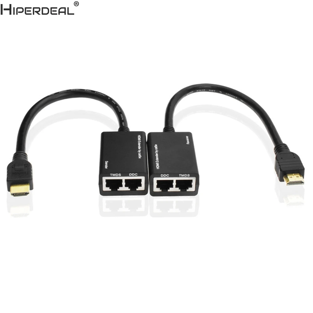 HIPERDEAL HDMI по RJ45 CAT5e CAT6 LAN Ethernet балун расширитель ретранслятор до 100ft1080P Oct30 HW
