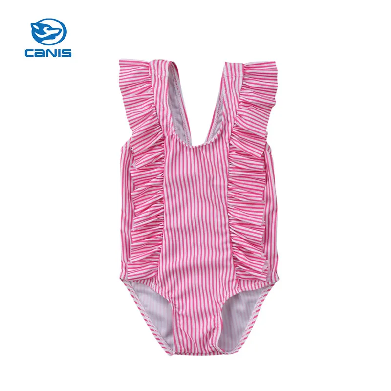 Летний купальный костюм для новорожденных, милый купальный костюм в полоску для мальчиков и девочек, детский купальный костюм для девочек, детская пляжная одежда - Цвет: B