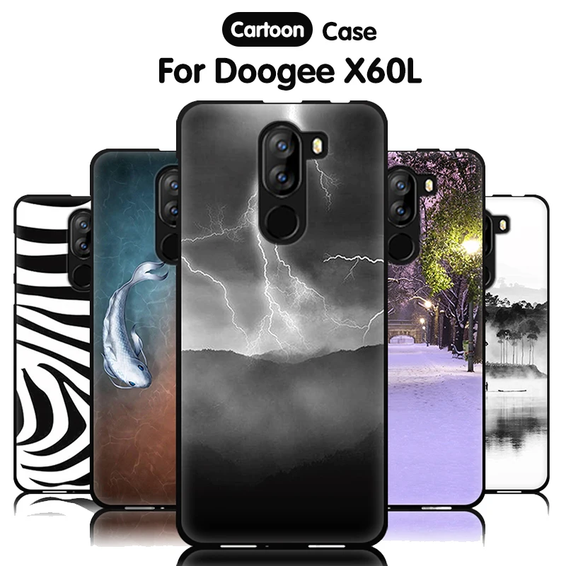 Мягкая задняя крышка EiiMoo 5 дюйма из ТПУ Для Doogee X60L чехол с 3D рисунком силиконовый