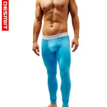 Стиль DESMIIT Брендовые мужские сексуальные однотонные кальсоны Модальные зимние носки Нижнее белье Мужские Модные термо облегающие трусы