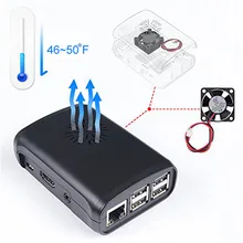 SunFounder Премиум Черный Корпус ABS для Raspberry Pi 3,2 Модель B и Raspberry Pi 1 Модель B + с Внешним вентилятор