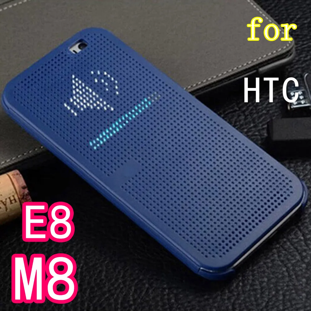 

Flip Cover Dot Silicone Case For HTC OneE8 HTCE8 E8 E 8 e8 Smart View Original Shockproof Phone Cases