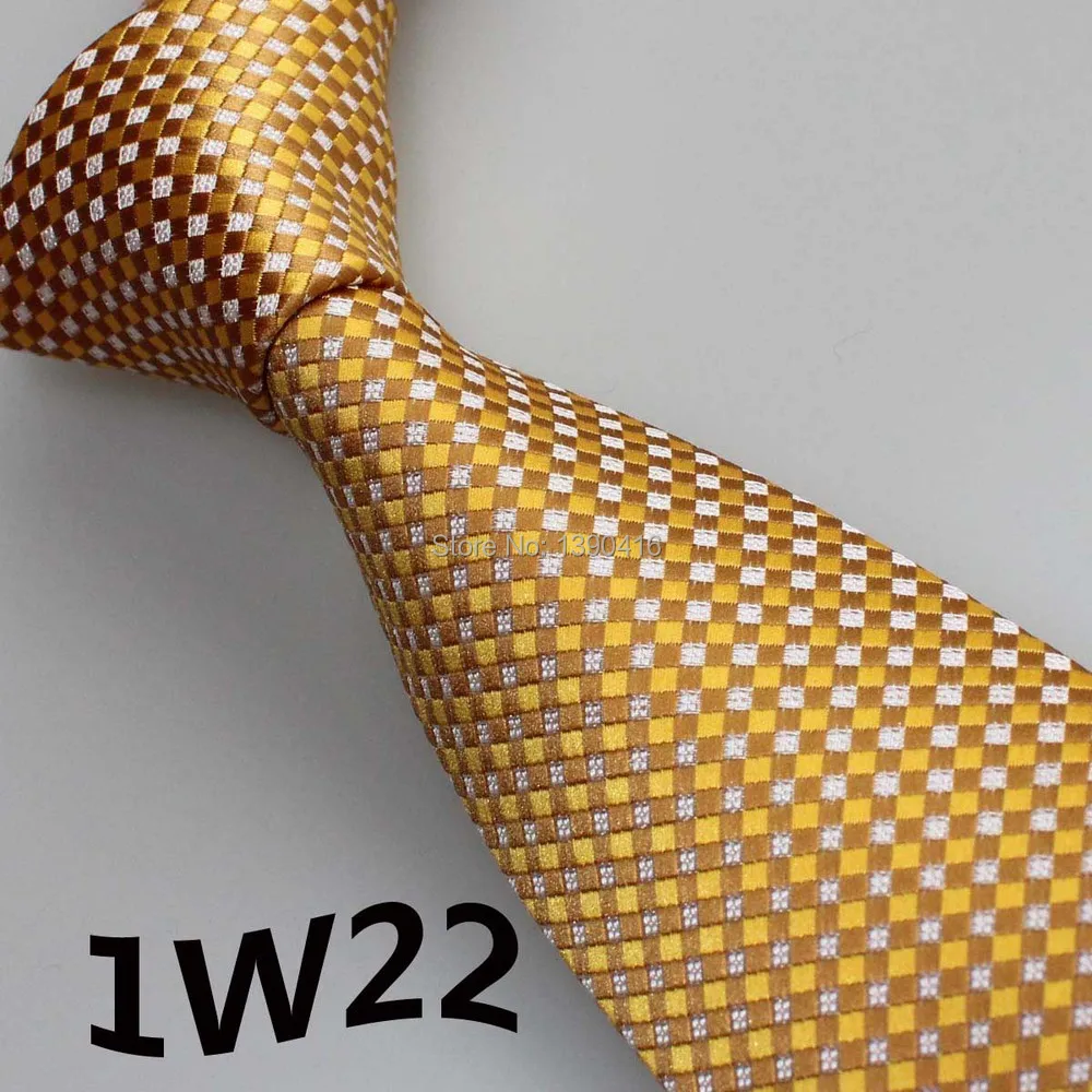 

2018 Latest Style Mens Neck Ties Gold Yellow/White/Dark Gold Grid Striped Design Men's Dress Ties&Tie For Man&Men Tie Brand 2018