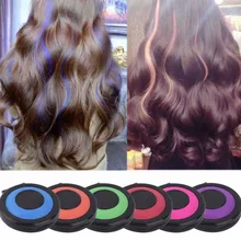 6 цветов модные волосы порошок цвета краска для волос временный Мел для волос порошок Прямая поставка F908