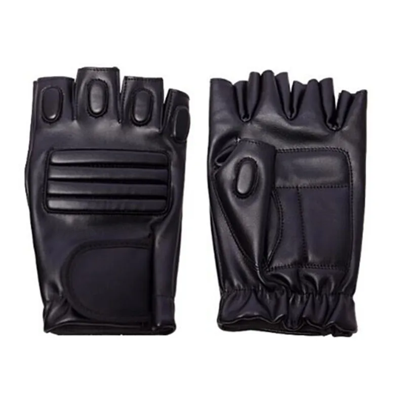 Мужские перчатки из искусственной кожи с открытыми пальцами, Спортивные Перчатки для фитнеса, кожаные перчатки для езды на мотоцикле, тактические перчатки luva tatica