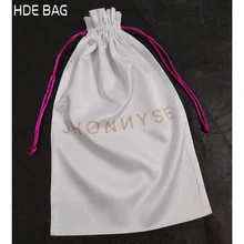 Атласный чехол для упаковка ювелирных изделий/макияж/подарок/Свадебные/вечерние/коробка для хранения/волос Комплект/парики/мешок для обуви шелковая ткань мешок с логотипом, рисунком по индивидуальному заказу