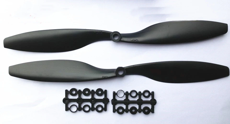F01979 1045 3D RC Лопастной пропеллер CW / CCW 1 пара 10x4 5 черный Пропеллер для