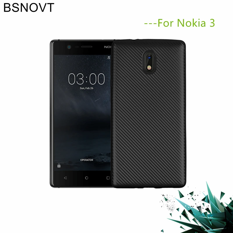 Чехол для Nokia 3 Nokia3 мягкий чехол из углеродного волокна тонкий силиконовый