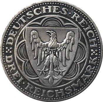 

1927 German 3 Reichsmark (100th Anniversary of Bremerhaven - A) coins COPY 30mm