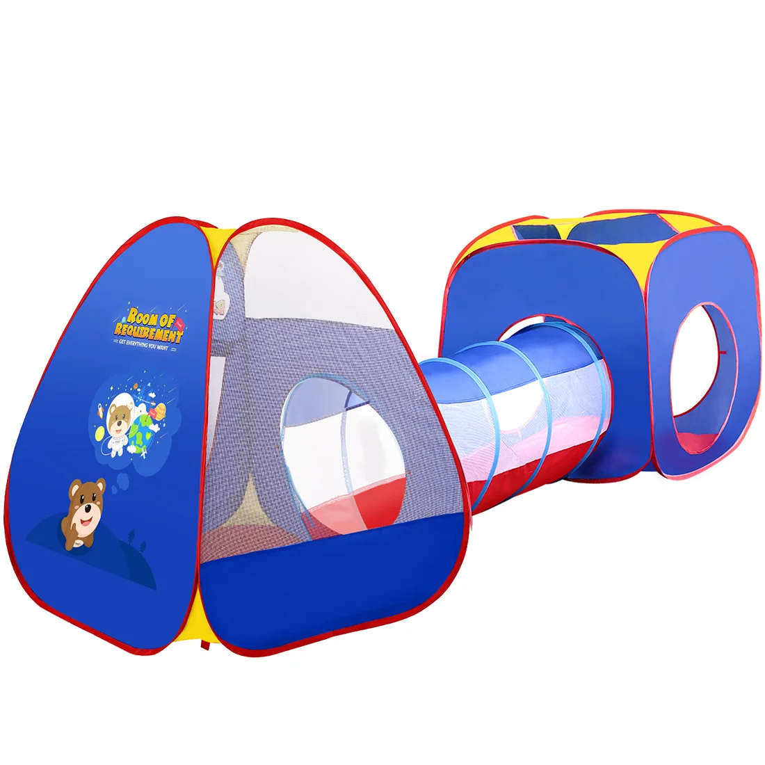 

Summer Hot Sale 3-In-1 Children Ocean Ball Pit House Tent Playhouse With Tunnel With High Quality