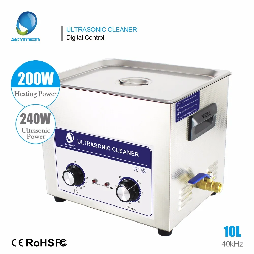 Online Portamaletas 10l baño limpiador ultrasónico 10L 240 W profesional de acero inoxidable limpiador ultrasónico limpiador Industrial