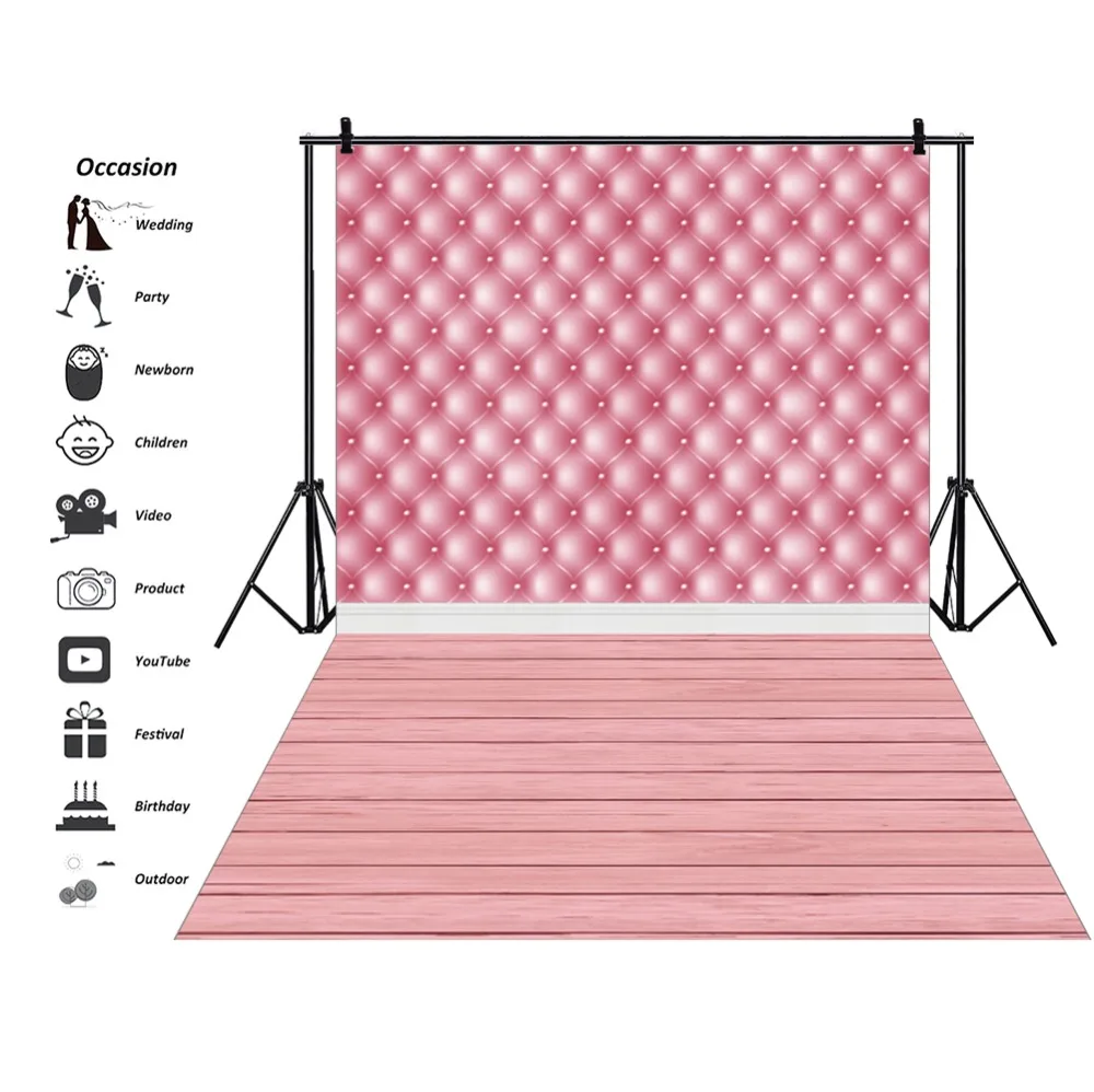 

Headboard Surface Diamond Pattern Leather Wooden Floor Baby Party Portrait Photo Backgrounds Photographic Backdrops Photo Studio