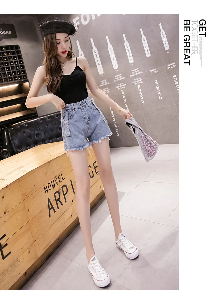 Джинсовые шорты с бахромой для женщин лето 2020 новый образ шикарные Свободные