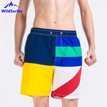 WildSurfer мужские пляжные шорты в стиле пэчворк летние быстросохнущие бермуды плавки с карманами мужские большие размеры плавки для серфинга шорты SP69