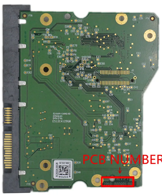 Pcb Rígido de Hdd da Placa do Pwb do Motorista de Digitas Ocidentais 2060800001005 Rev p1 800001205 Wd60efrx Wd60purx - Imagem 3