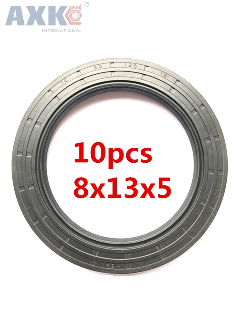 

AXK 10pcs TC8X13X5 Skeleton Oil Seal 8*13*5 Seals high-quality Seals Radial shaft seals Nitrile rubber