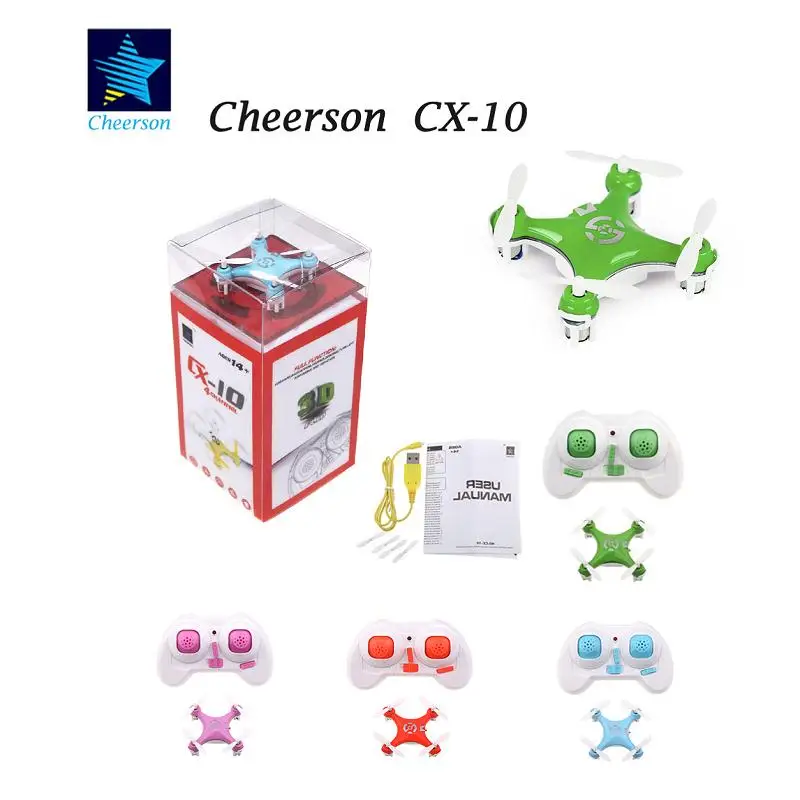 Пульт дистанционного управления cheerson cx-10 cx10 мини drone 2.4 г 4ch 6 Оси LED RC Quadcopter Игрушки