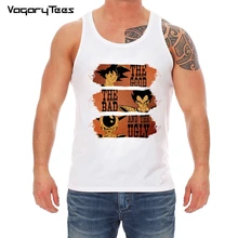 Лето Новое поступление Цвет dragon ball z без рукавов для мужчин Топ Гоку хороший/Вегета плохой/Фриза уродливые