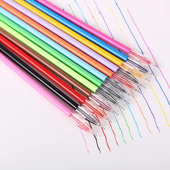 

12 PCS/Pack Diamond Head Creative Stationery Candy Color Gel Pen Refills For The Core 0.38mm 12 Color