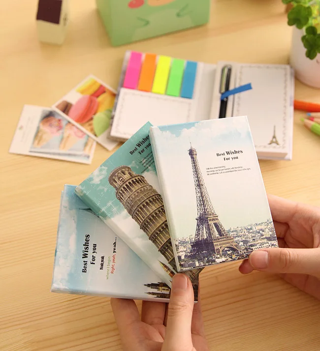 15 0 South Korea Stationery Wholesale In Europe And America Retro Building Shell Combined Convenient Post It Notes The Suit Kanctovary Dlya Ofisa I Doma Aliekspress
